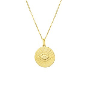 BIG EYE COIN NECKLACE - Thumbnail