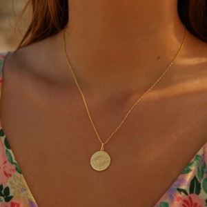  - BIG EYE COIN NECKLACE (1)
