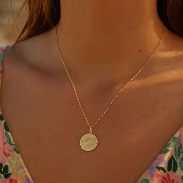 BIG EYE COIN NECKLACE