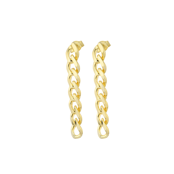 RETRO CHAIN GOLD EARRINGS