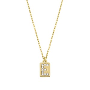 - E INITIAL TAG NECKLACE