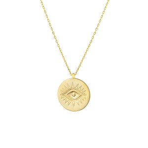 ENAMEL BEAUTIFUL COIN NECKLACE - Thumbnail