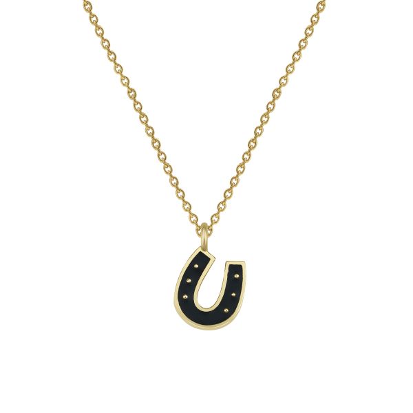  - ENAMEL HORSE SHOE NECKLACE