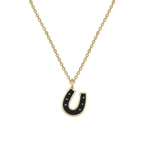  - ENAMEL HORSE SHOE NECKLACE