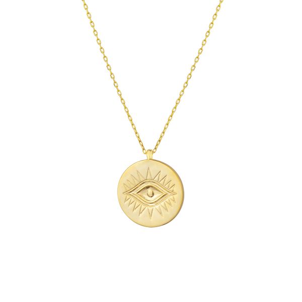  - ENAMEL MINI EVIL EYE COIN NECKLACE (1)