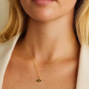  - ENAMEL MINI EVIL EYE NECKLACE (1)