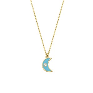  - ENAMEL MOON NECKLACE