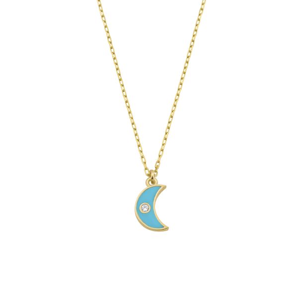  - ENAMEL MOON NECKLACE