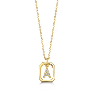  - FRAME A INITIAL NECKLACE