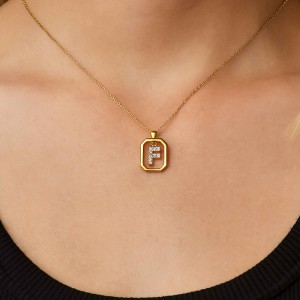  - FRAME F INITIAL NECKLACE