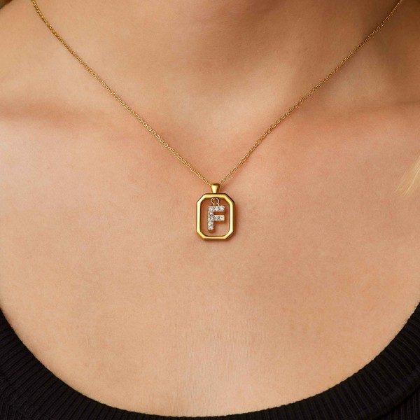  - FRAME F INITIAL NECKLACE