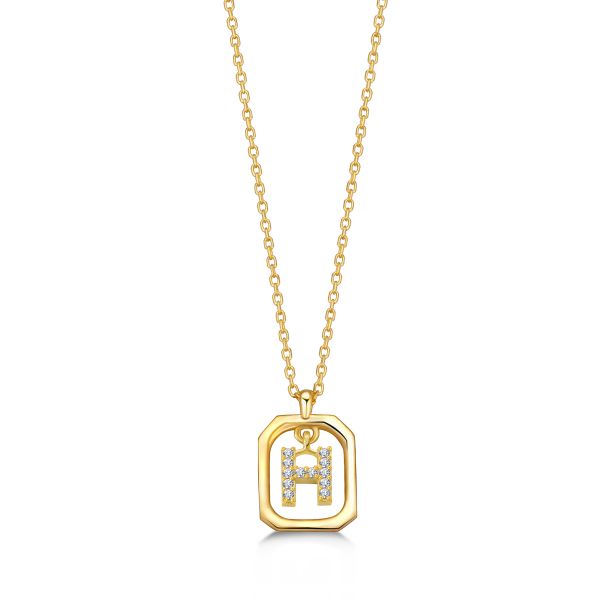 FRAME H INITIAL NECKLACE