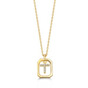  - FRAME T INITIAL NECKLACE
