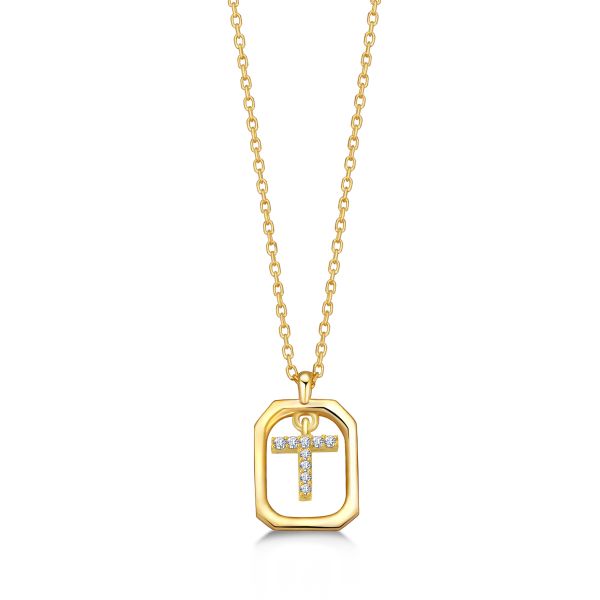  - FRAME T INITIAL NECKLACE