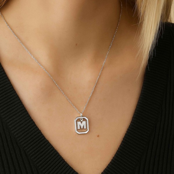  - FRAME M INITIAL NECKLACE