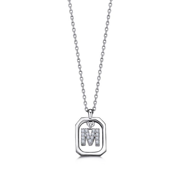 - FRAME M INITIAL NECKLACE
