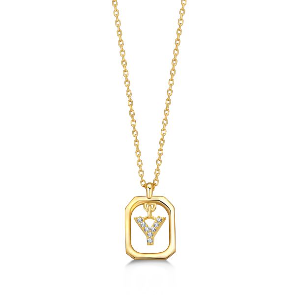  - FRAME Y INITIAL NECKLACE