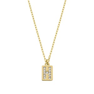  - H INITIAL TAG NECKLACE