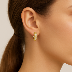  - JASMINA PAVE X SOLID MINI HOOP EARRINGS (1)