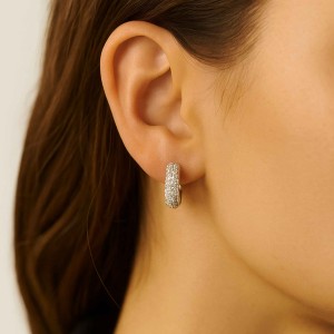  - JASMINA PAVE X SOLID MINI HOOP EARRINGS (1)