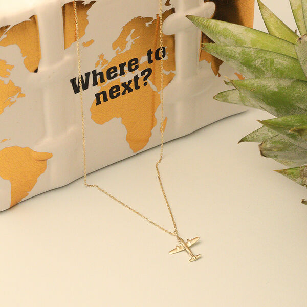 JOURNEYS PLANE NECKLACE - Thumbnail (2)