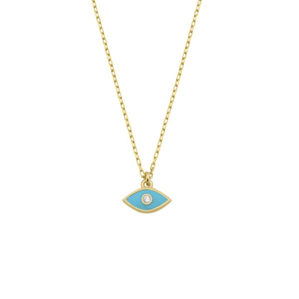  - ENAMEL MINI EVIL EYE NECKLACE