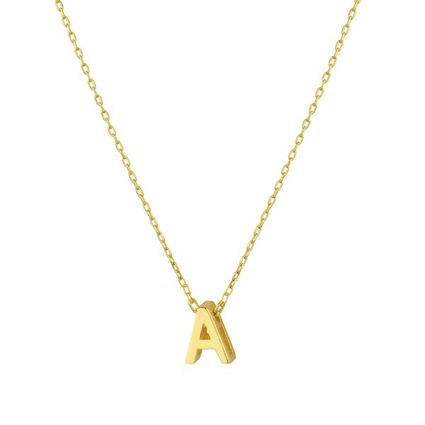 MINI A INITIAL NECKLACE