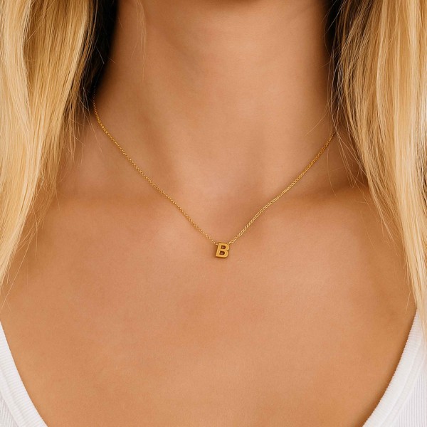 MINI B INITIAL NECKLACE