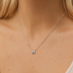  - MINI M INITIAL NECKLACE