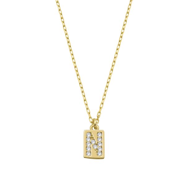  - N INITIAL TAG NECKLACE