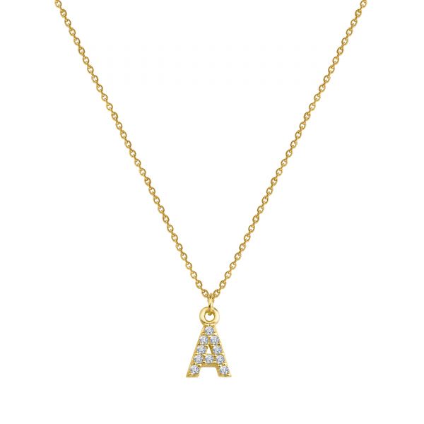  - PAVE A INITIAL NECKLACE