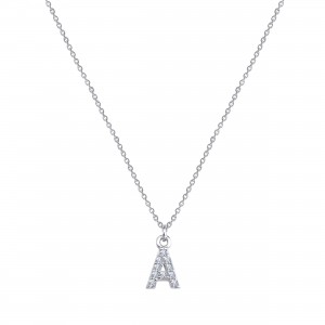  - PAVE A INITIAL NECKLACE