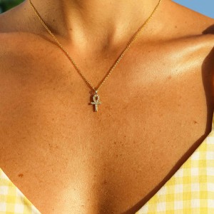  - PAVE ANKH NECKLACE