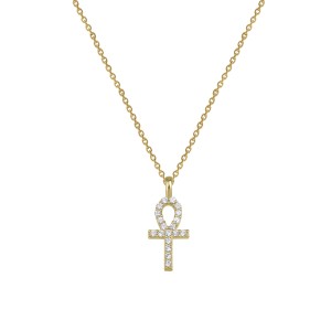 PAVE ANKH NECKLACE - Thumbnail