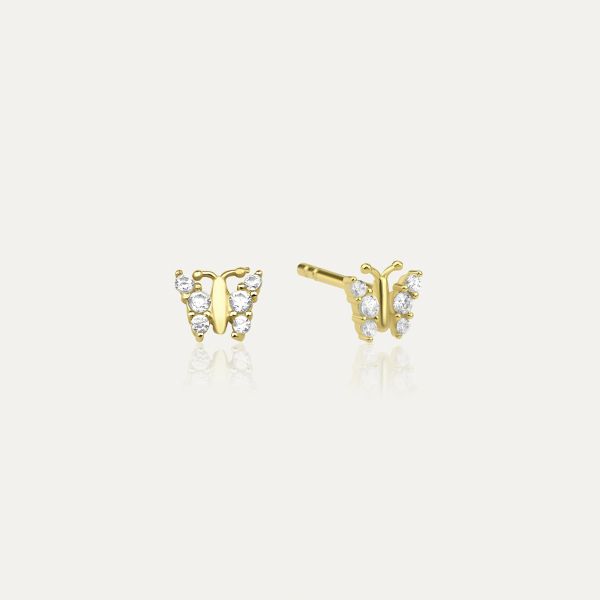 PAVE BUTTERFLY EARRINGS