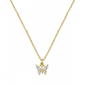  - PAVE BUTTERFLY NECKLACE