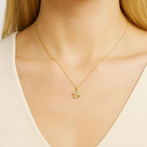  - PAVE CLOVER LUCKY NECKLACE (1)