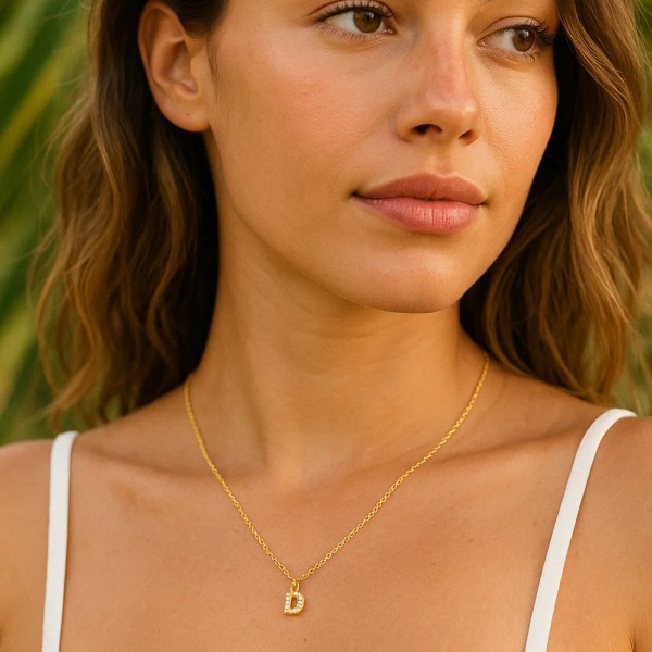  - PAVE D INITIAL NECKLACE