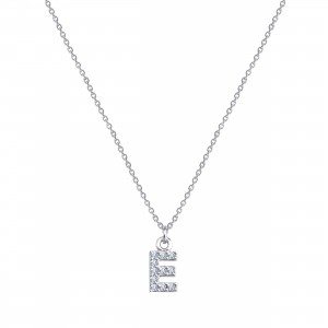  - PAVE E INITIAL NECKLACE