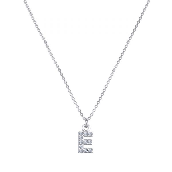 PAVE E INITIAL NECKLACE