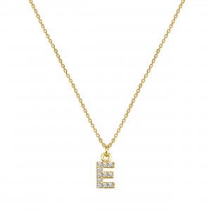  - PAVE E INITIAL NECKLACE