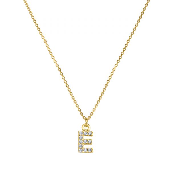  - PAVE E INITIAL NECKLACE