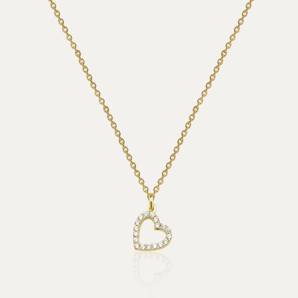  - PAVE HEART NECKLACE
