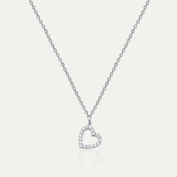 PAVE HEART NECKLACE