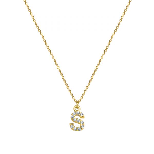  - PAVE S INITIAL NECKLACE