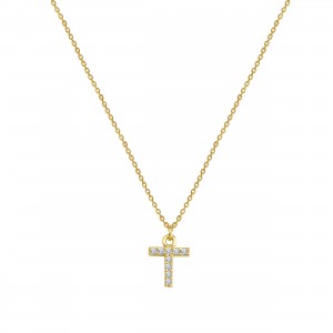  - PAVE T INITIAL NECKLACE