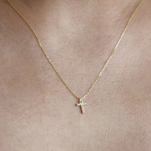 PAVE T INITIAL NECKLACE - Thumbnail