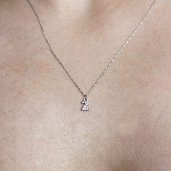 PAVE Z INITIAL NECKLACE