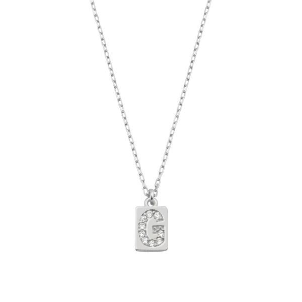  - G INITIAL TAG NECKLACE