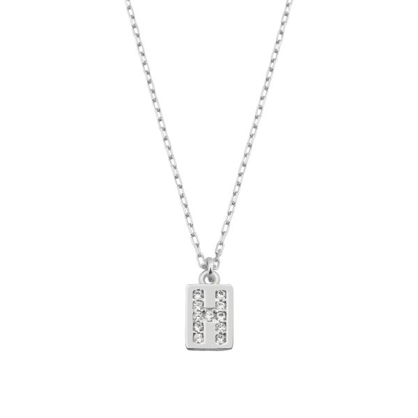  - H INITIAL TAG NECKLACE